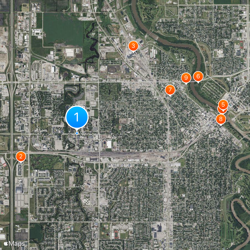 University of North Dakota Map