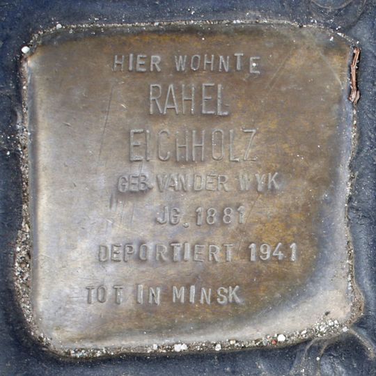 Stolperstein dedicated to Rahel Eichholz