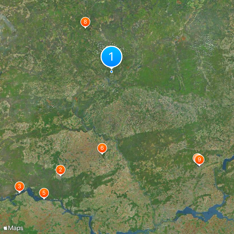 Óblast de Kírov Mapa