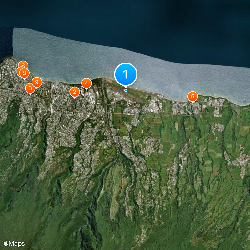 Port lotniczy Reunion Mapa