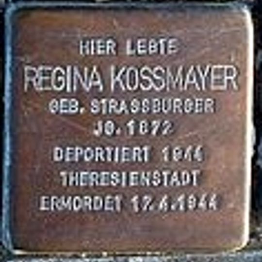 Stolperstein dedicated to Regina Koßmayer