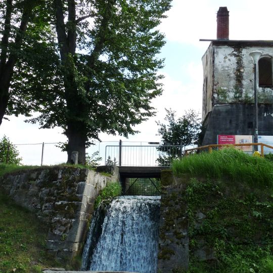 Footbridge Over Vyšší Brod Monastery Pond