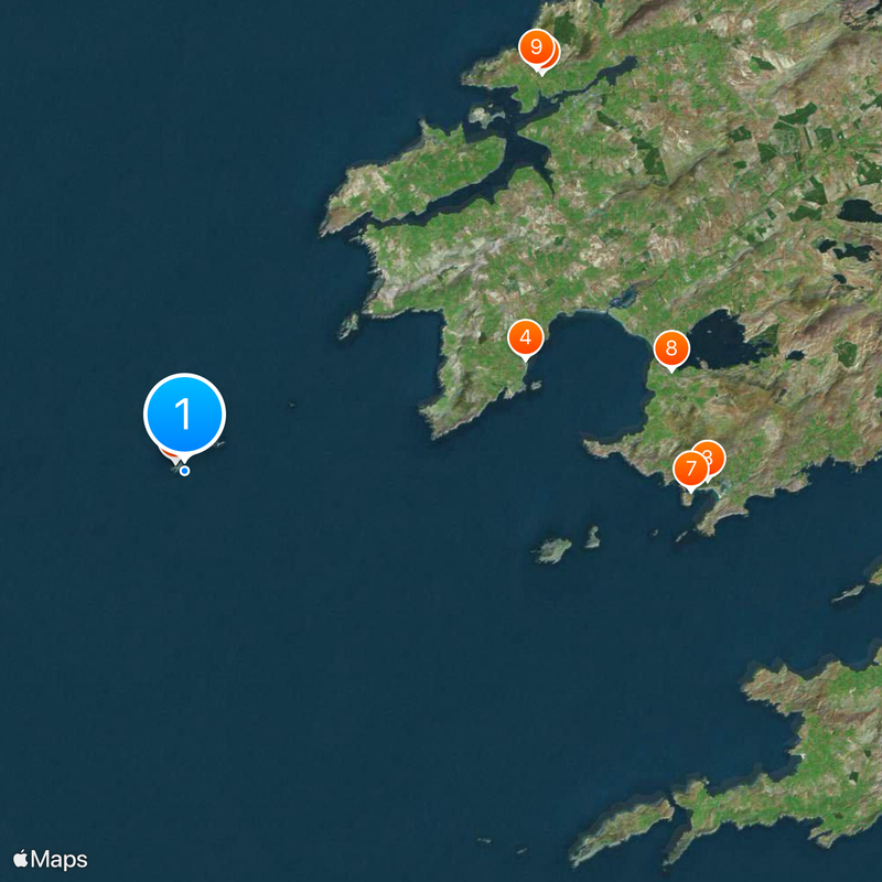 Skellig Islands Map