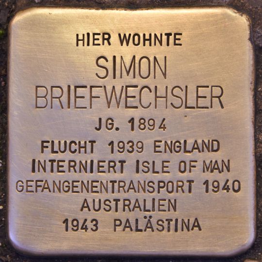 Stolperstein em memória de Simon Briefwechsler