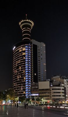 At night