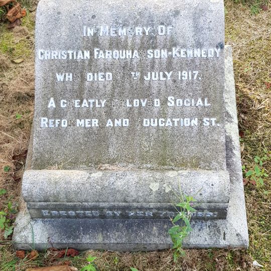 Gravestone of Christian Farquharson-Kennedy