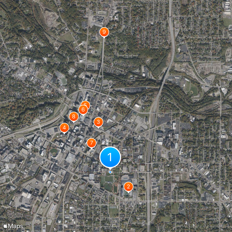 University of Akron Map