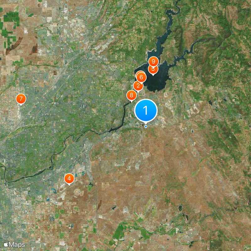 U.S. Route 50 in California Mappa