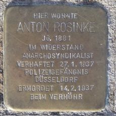 Stolperstein dedicated to Anton Rosinke