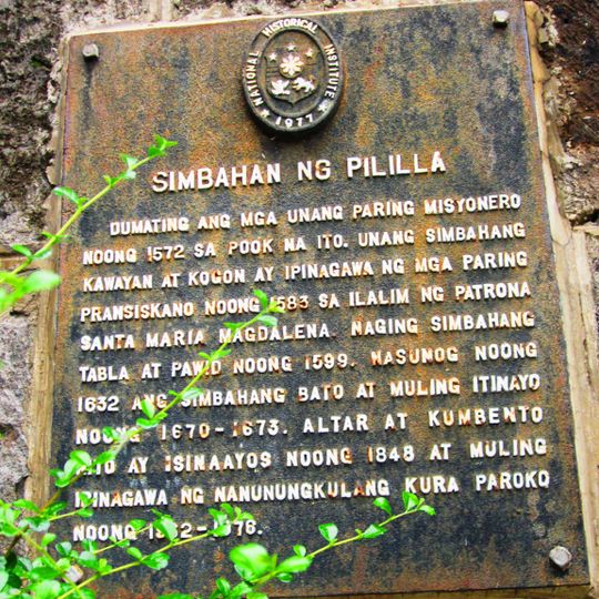 Pililla Church historical marker