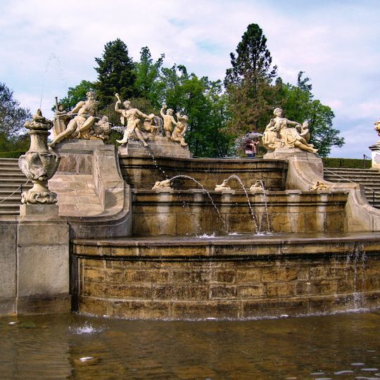 Cascade fountain in Český Krumlov