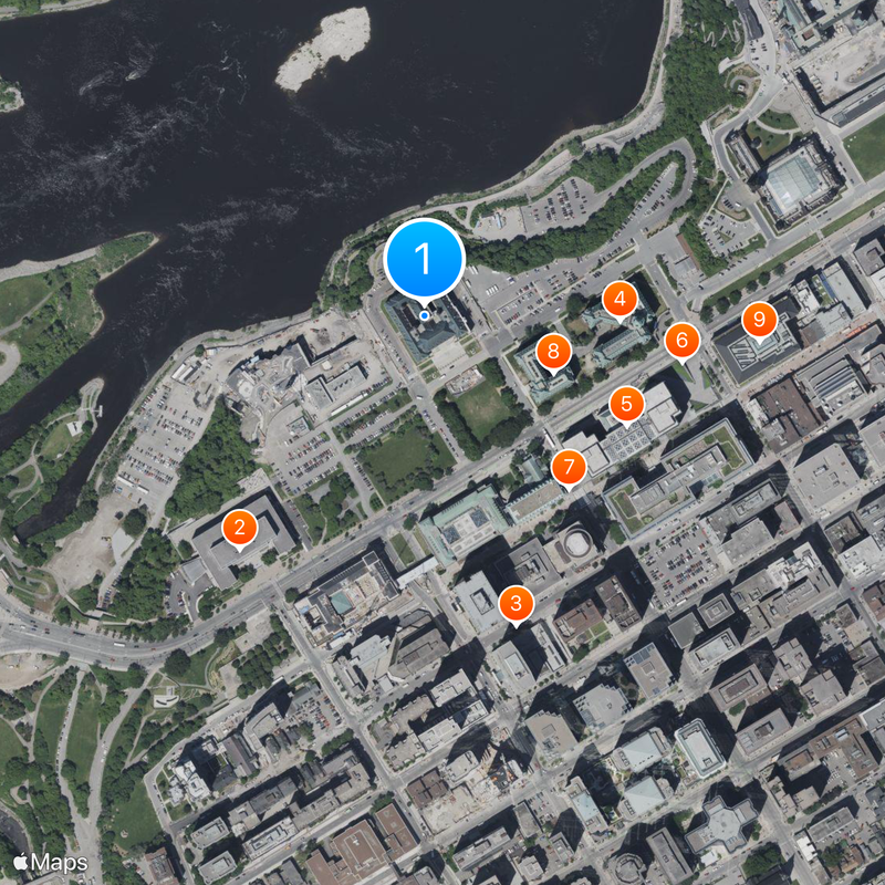 Supreme Court of Canada Mapa