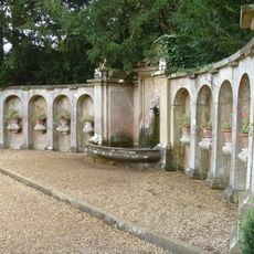 Lion Exedra At South End Of Italian Garden