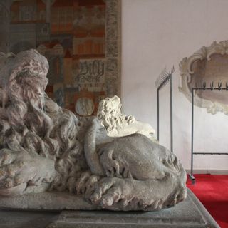 Socha lva v třebíčském zámku