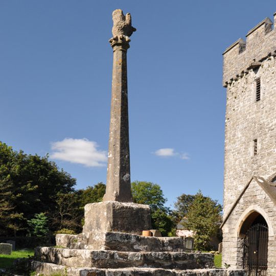 Cross in the Churchyard of the Church of St Curig