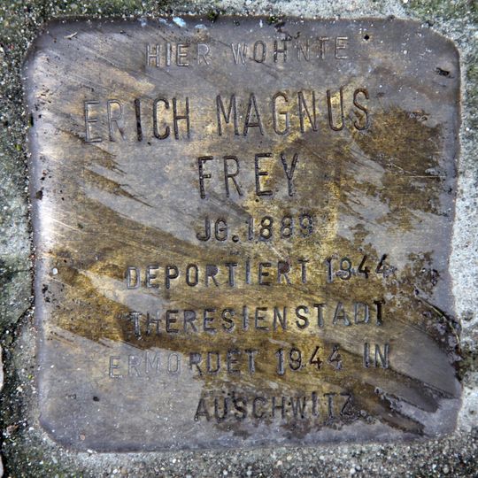 Stolperstein dedicated to Erich Magnus Frey