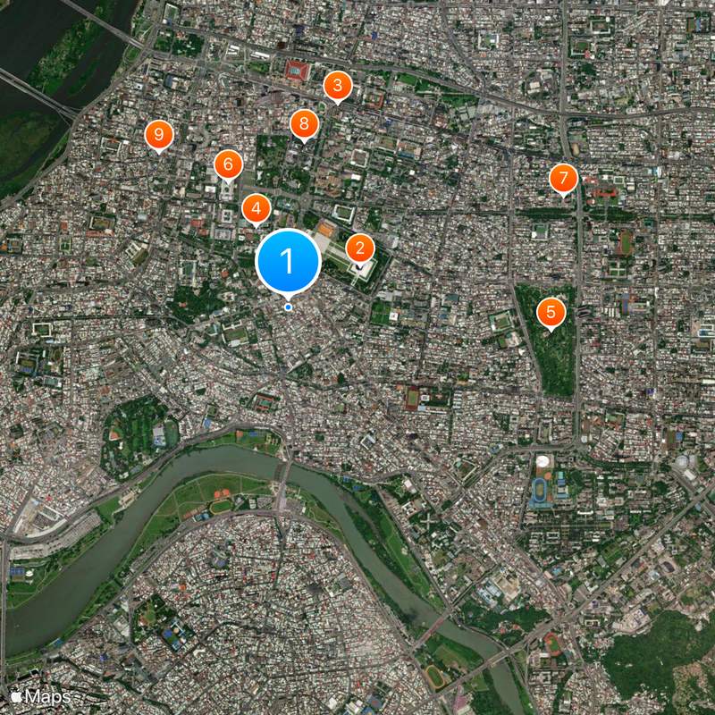 District de Zhongzheng Carte