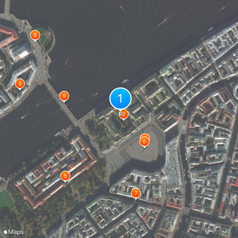 Museo del Hermitage Mapa