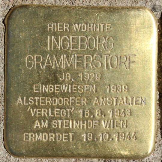 Stolperstein für Ingeborg Grammerstorf