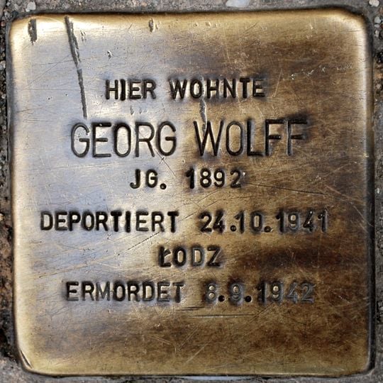 Stolperstein en memoria de Georg Wolff