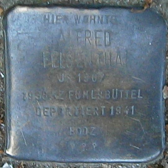 Stolperstein dedicated to Alfred Felsenthal