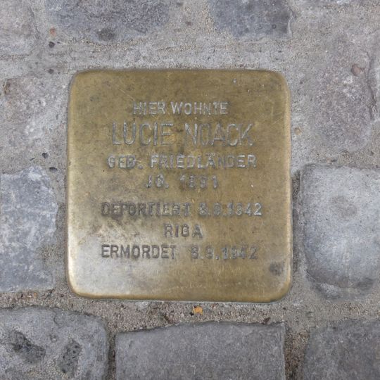 Stolperstein en memoria de Lucie Noack