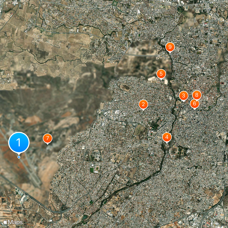 Nicosia International Airport Map
