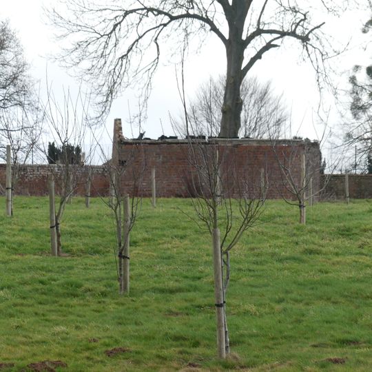 Kitchen garden walls to north of The Mynde