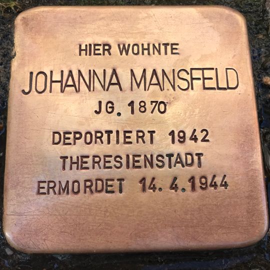 Stolperstein en memoria de Johanna Mansfeld