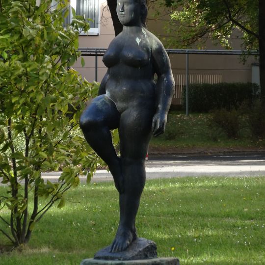 Large standing on one leg