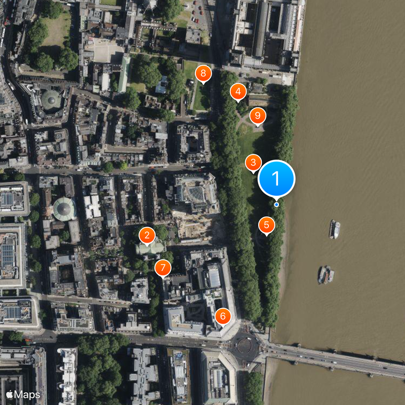 Thames Embankment Map