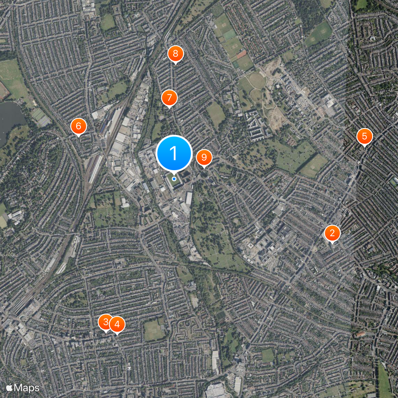 Wimbledon Stadium Map