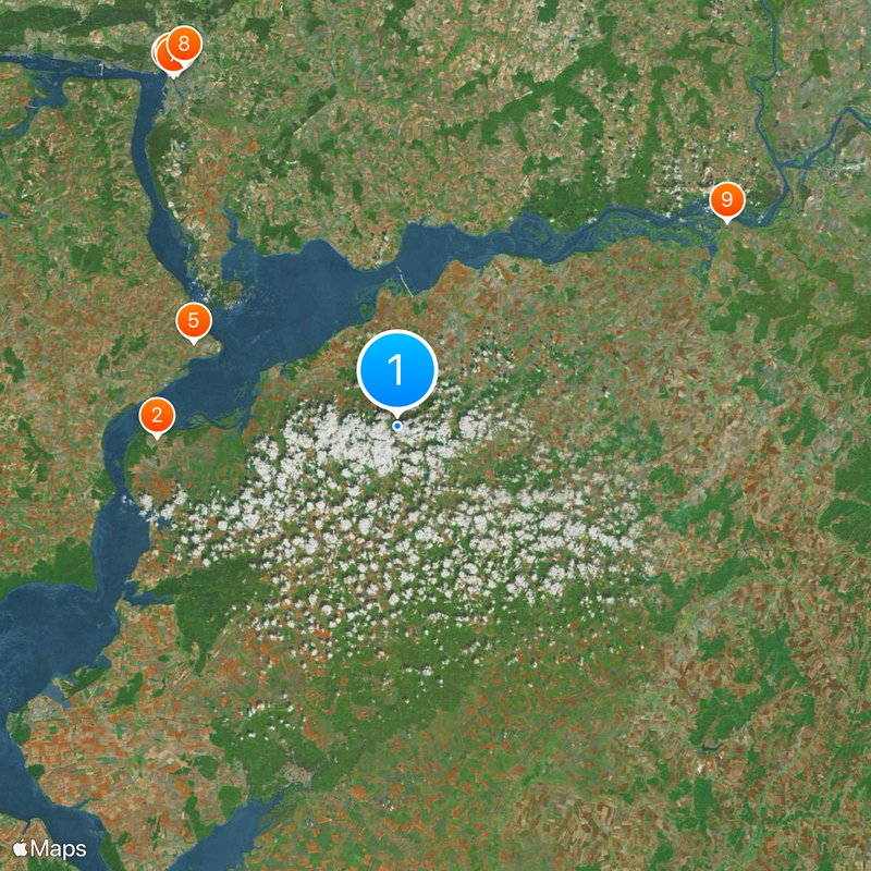 Región del Volga Mapa