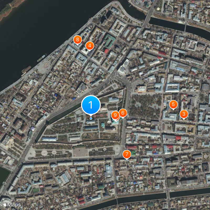 Astrakhan Kremlin Map