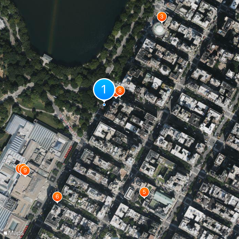 1040 Fifth Avenue Mappa