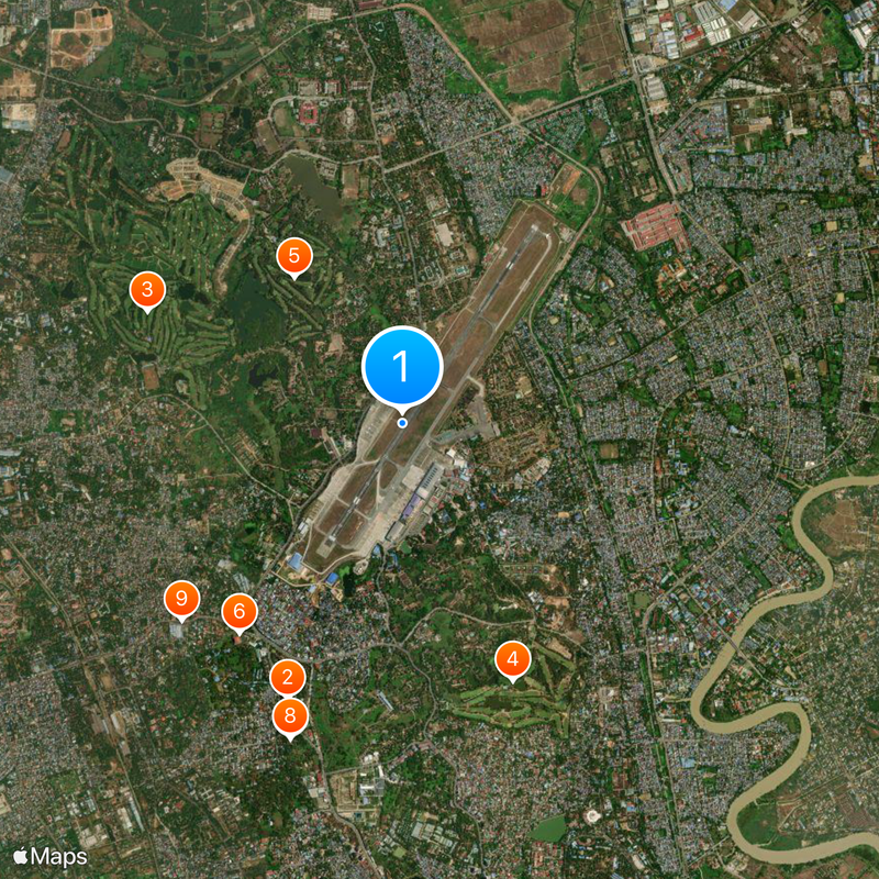 Aeropuerto Internacional de Rangún Mapa