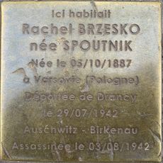 Stolperstein dedicated to Rachel Brzesko