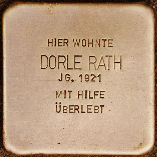 Stolperstein dedicated to Dorle Rath