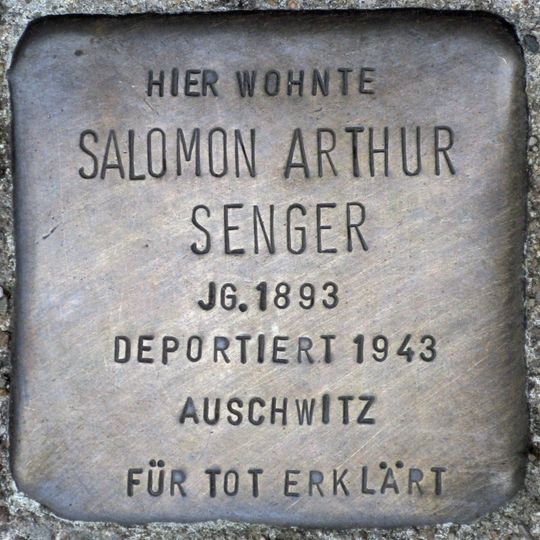 Stolperstein für Salomon Arthur Senger