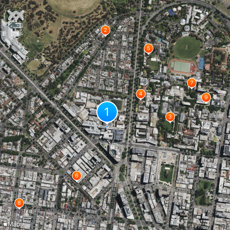 Royal Melbourne Hospital Map