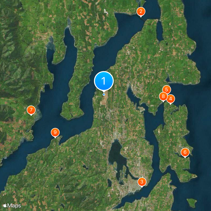 Naval Submarine Base Bangor Map