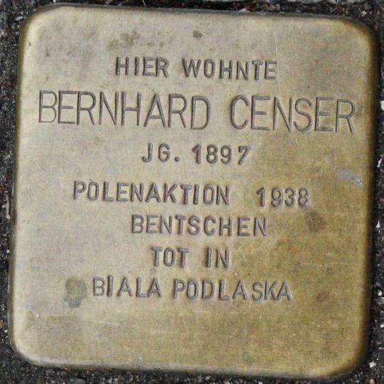 Stolperstein à la mémoire de Bernhard Censer