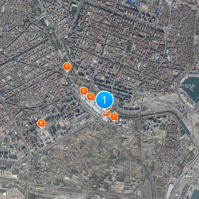 Stadt der Künste und Wissenschaften Karte