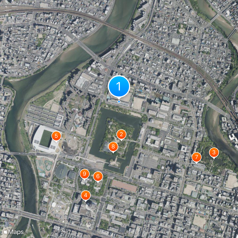 Hiroshima Municipal Motomachi Senior High School Map