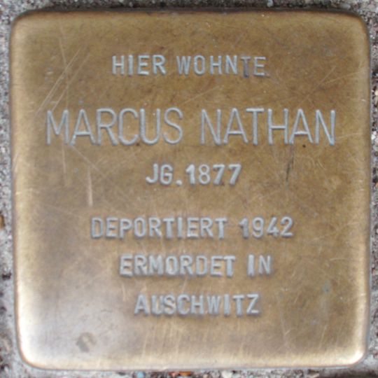 Stolperstein en memoria de Marcus Nathan
