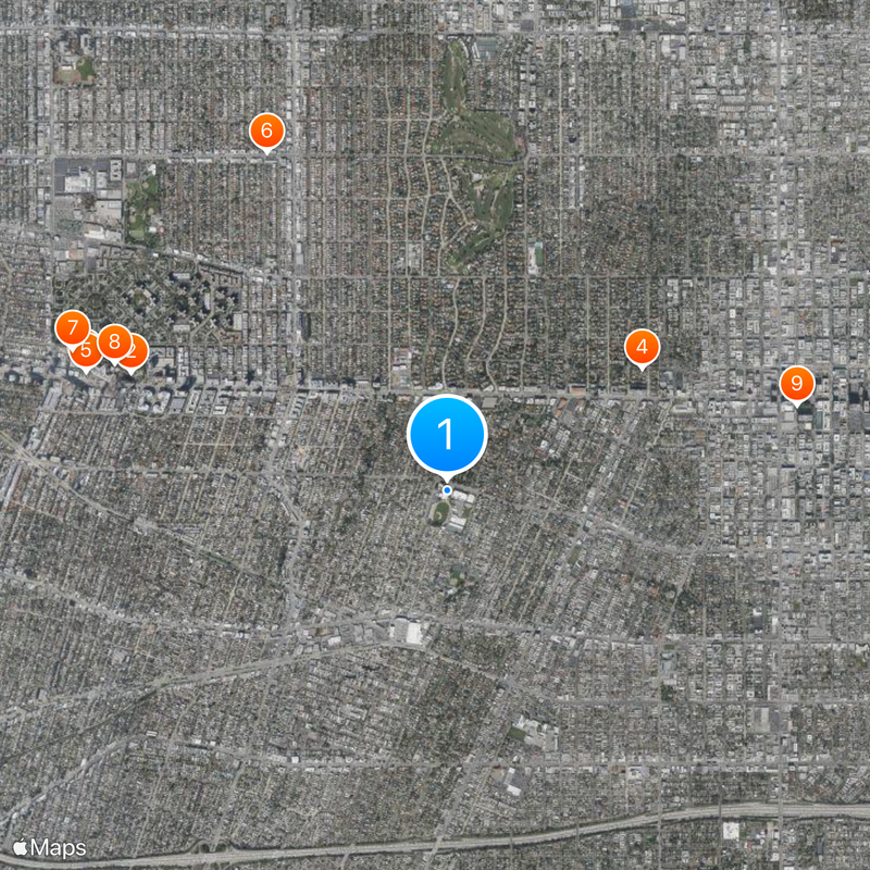 Los Angeles High School Mapa