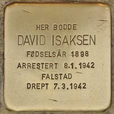 Stolperstein en memoria de David Isaksen
