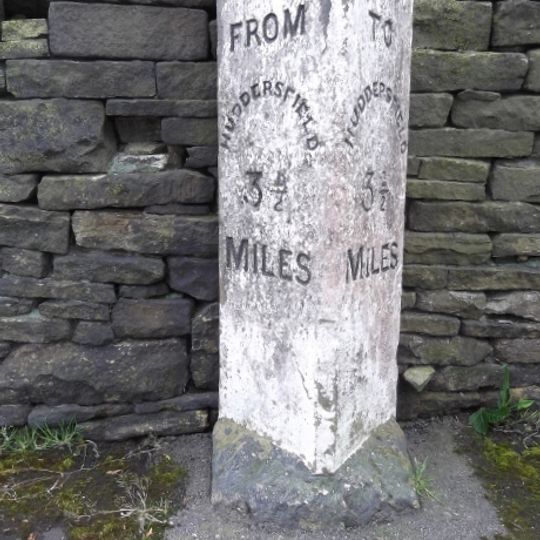 Milestone, cul de sac of New Hey Road just before jct 23 M62