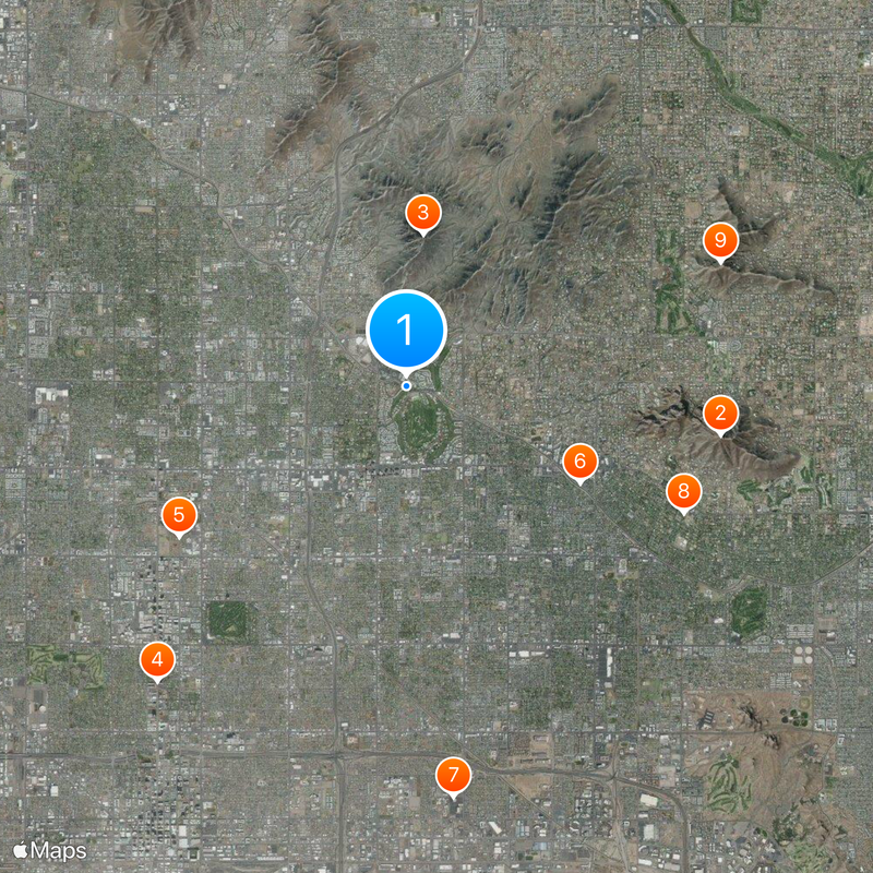 Arizona Biltmore Hotel Map