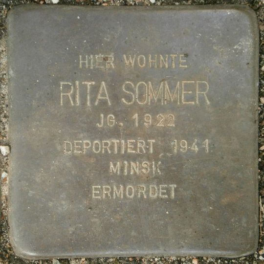Stolperstein en memoria de Rita Sommer